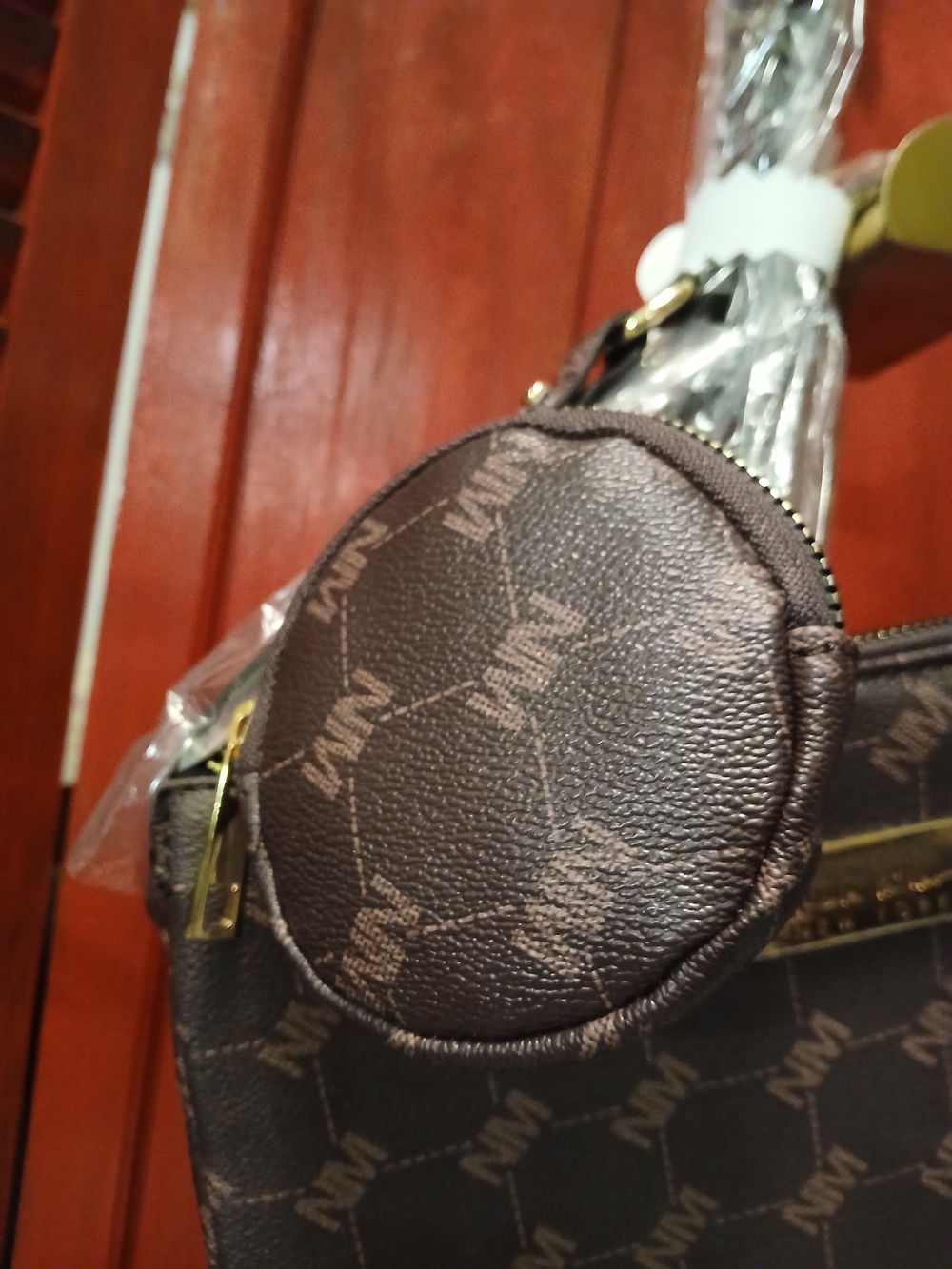 Nicole Miller Crossbody Bag with Coin Pouch - Brown - Picture 4 of 7